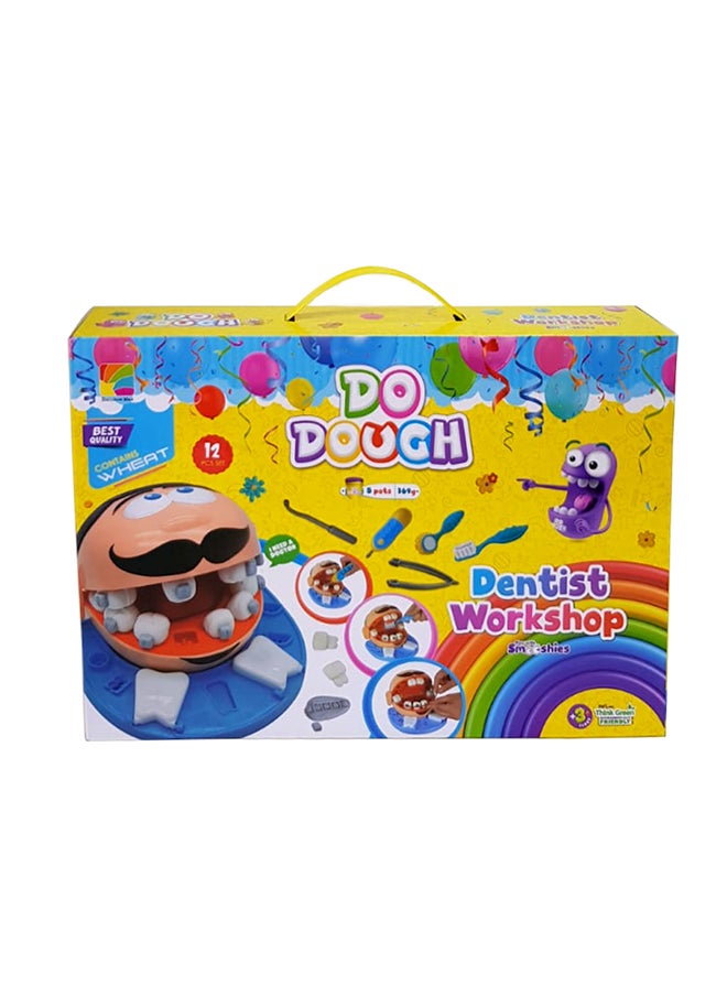 Toys Do Dough Dentist Workshop Set Of 5 Pot 369g With Dentist Tools,For Ages 3+ Years Old 