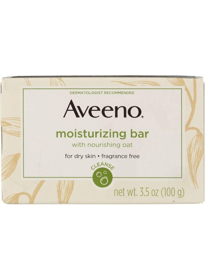 Aveeno Gentle Moisturizing Bar Facial Cleanser with Nourishing Oat for Dry Skin, Fragrance-free, Dye-Free, & Soap-Free, 3.5 oz (Pack of 6) - Image 2