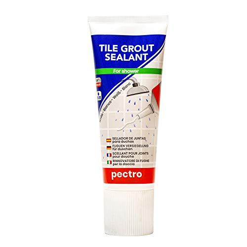 PECTRO Waterproof Tile Grout Sealer – XL 6.62 oz Tube for Shower & Bathroom – Fast Drying Grout Sealant for Cracks, Gaps & Joints – White Grout Renew – Easy to Apply, Long-Lasting Protection - Image 1