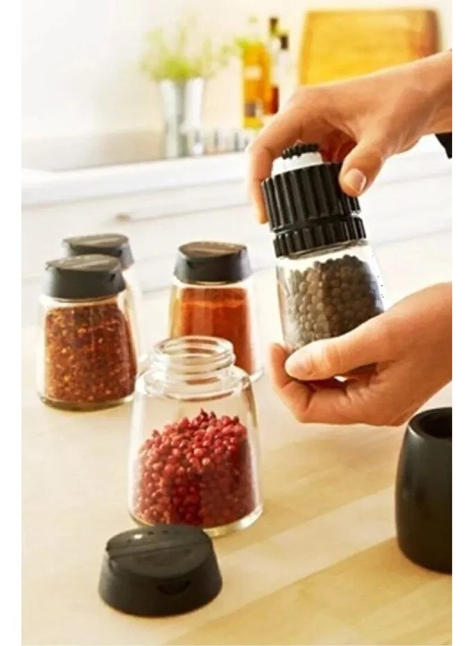 طقم عبوات توابل زجاجية 4 قطع، 150 مل لكل قطعة - Image 4