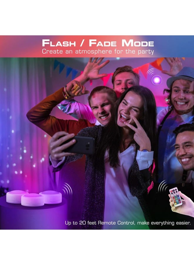 EverBrite Tap Light, Push Light, LED Puck Lights with 12 RGB Colours, Wireless Touch Light Under Cabinet, 80 Lumens Night Light for Cabinet Bedroom Wall Classroom 9 AAA Batteries Included, 3 Pack - Image 5