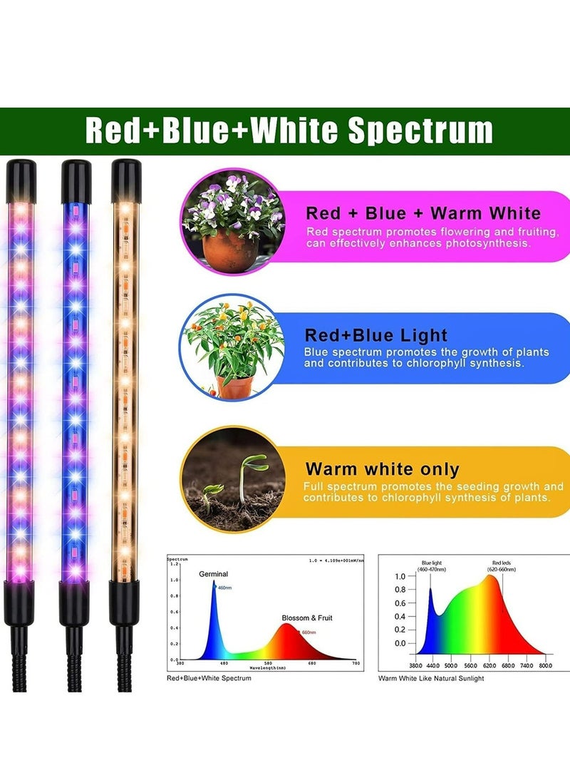 سيسلي مصابيح زراعة داخلية، 5 رؤوس إضاءة نباتية كاملة الطيف باللون الأحمر والأزرق والأبيض مع حامل ثلاثي القوائم قابل للتعديل من 15 إلى 60 بوصة، مصباح زراعة داخلي مع جهاز تحكم عن بعد ومؤقت تشغيل/إيقاف تلقائي. - Image 2