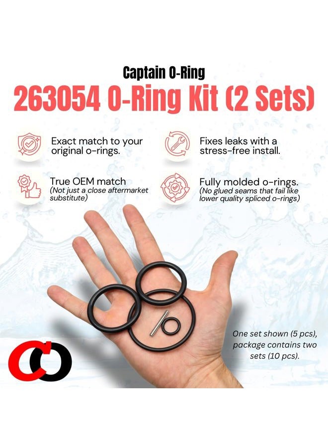 Captain O-Ring Replacement 263054 O-Ring Kit for Pentair/PacFab/Sta-Rite Slide Valve 263064, 263052, 263053, 263078, 263079 (2 Sets) - Image 4