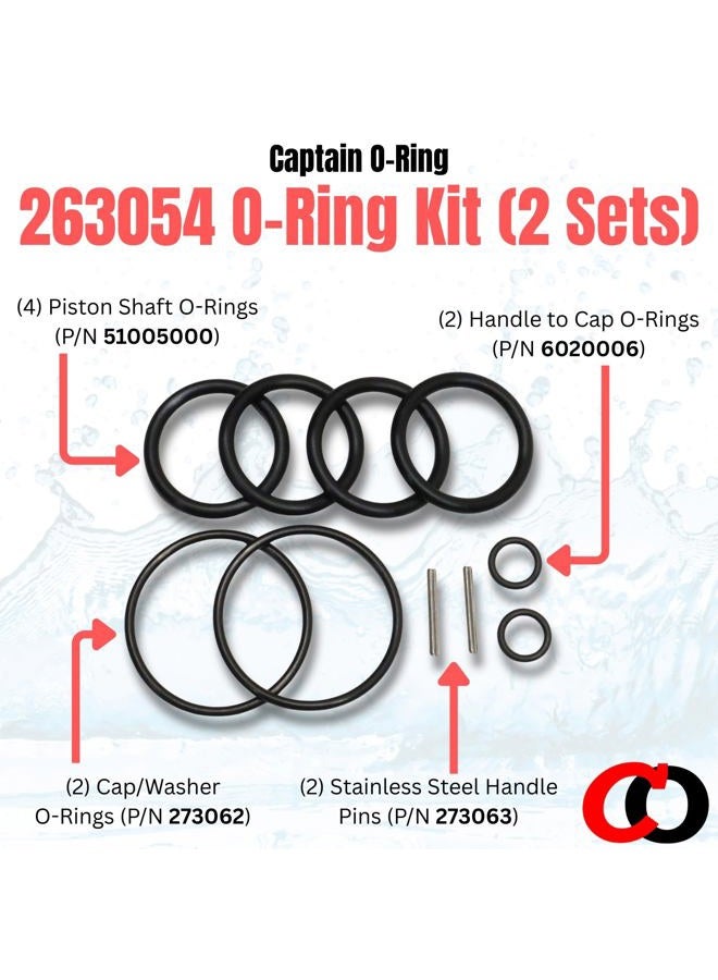Captain O-Ring Replacement 263054 O-Ring Kit for Pentair/PacFab/Sta-Rite Slide Valve 263064, 263052, 263053, 263078, 263079 (2 Sets) - Image 2