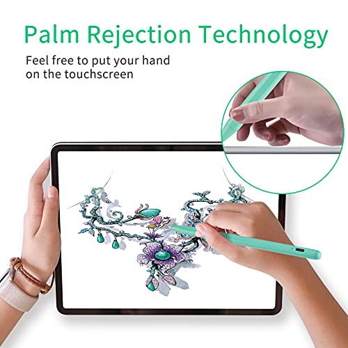 Bbata iPad Air 5th Generation Pencil Apple iPad Pen 9th Generation with Palm Rejection Active Stylus Pen for iPad Air 5th/4th,iPad Pro 12.9/11 Inch,iPad 10th/9th/8th/7th/6th,iPad mini 6 Pencil Green - Image 5