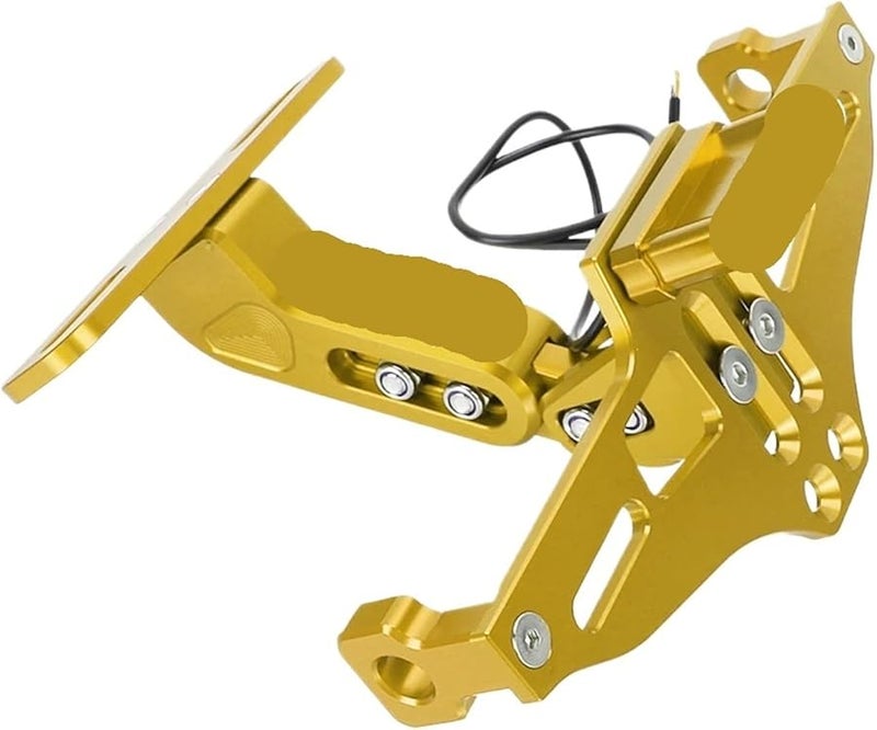 Gold Logo Motorcycle Rear License Plate Holder Bracket with Light Tail Tidy Eliminator for CB650F 2015 2018
