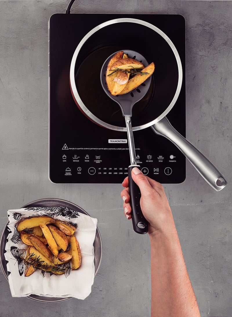 Tramontina Utilita Grey Nylon Skimmer with Stainless Steel Shank and Black Polypropylene Handle - Image 4