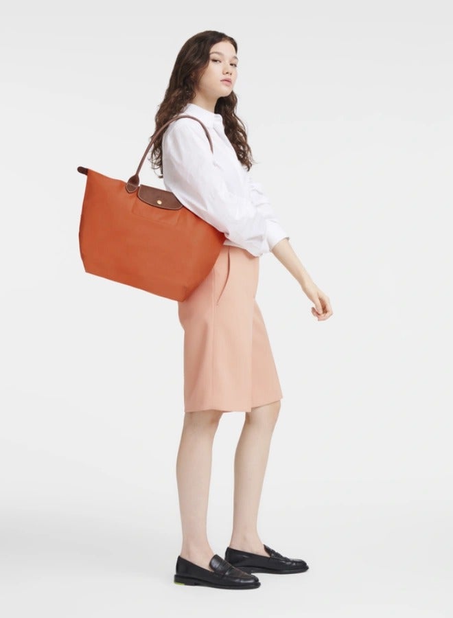 Longchamp women's large handbag, handbag, shoulder bag, orange classic style  - Image 2