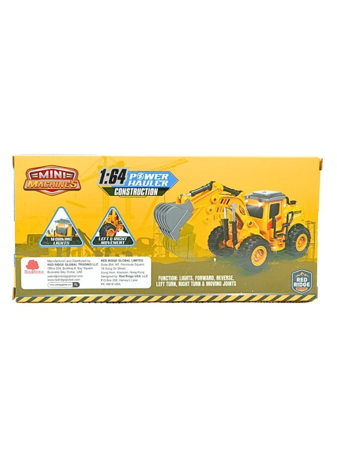 Mini Machines ماكينات صغيرة ماكينات راديو التحكم 1:64 شاحنة نقل أجزاء متحركة - حفار - Image 3