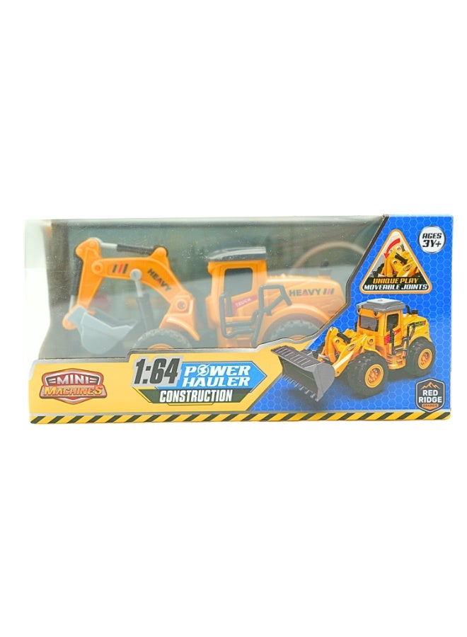 Mini Machines ماكينات صغيرة ماكينات راديو التحكم 1:64 شاحنة نقل أجزاء متحركة - حفار - Image 2