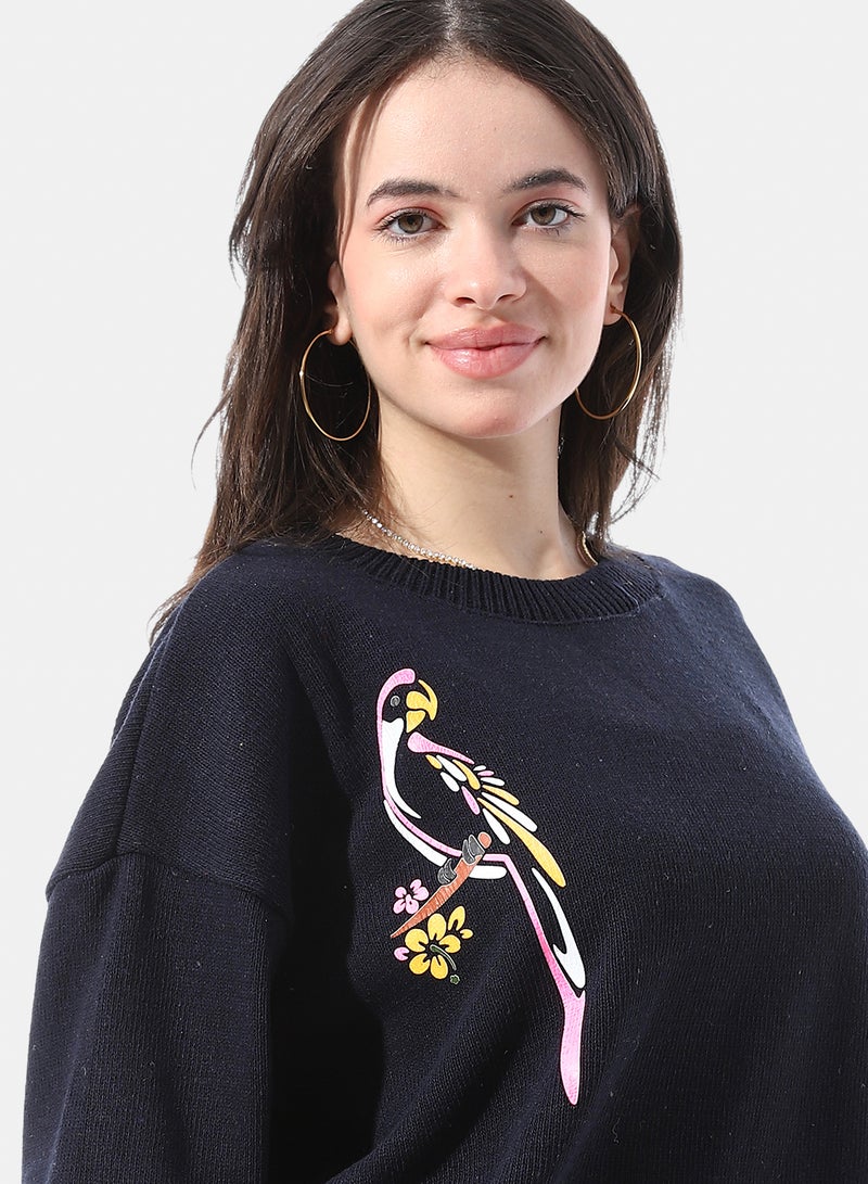 Andora Long Sleeves Pullover With Side Pattern - Image 3