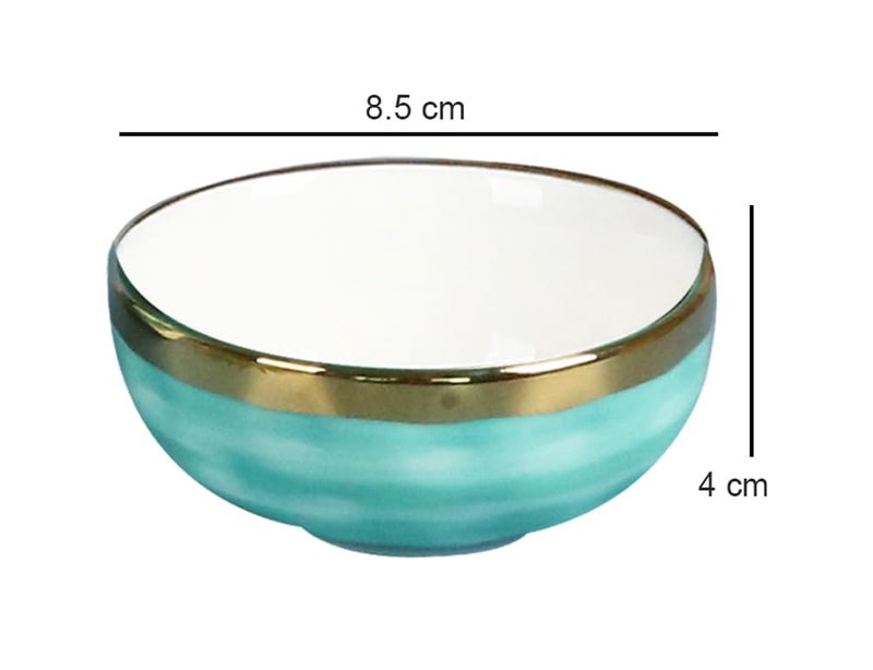 Lemon Tree Ceramic Round Serving Plate with 2 Bowls, Serving Platter & Bowls Set for Dining (Light Green) - Image 4