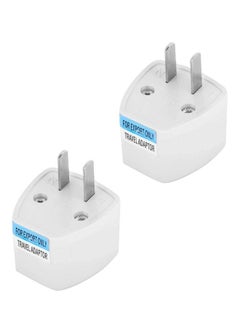 2 Pieces Travel Plug Power Adapter Plug Converter from UK, EU, AU to US