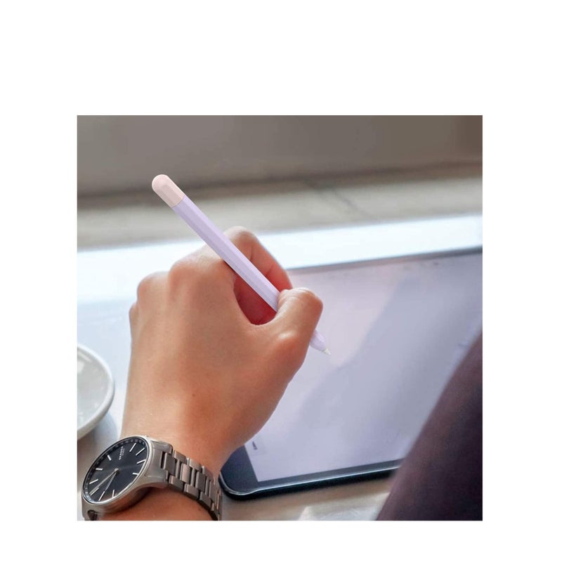 SOLARAE Case Skin Silicone Sleeve Cover Added Cable Adapter Tether Kit Compatible for Apple Pencil 1st Generation - Image 3