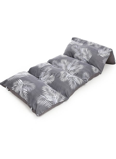 Floor Foldable  mattress Gray tropical design