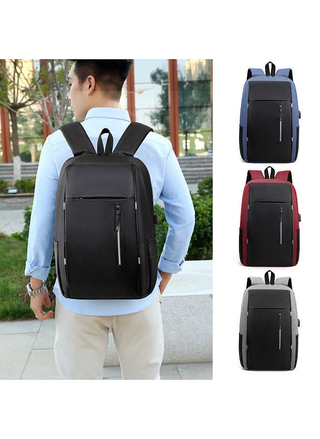 Generic - Laptop Backpack Women Men Shoulders Bag for College Travel Trip Business Fits Up to 15.6 inches Black - Image 1