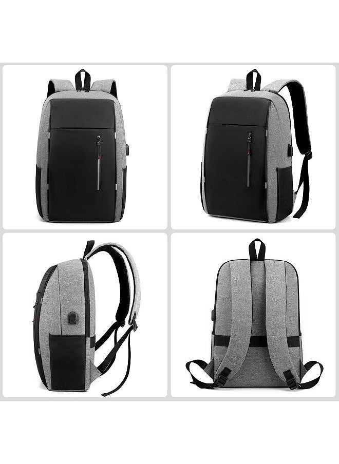 Generic - Laptop Backpack Women Men Shoulders Bag for College Travel Trip Business Fits Up to 15.6 inches Black - Image 1