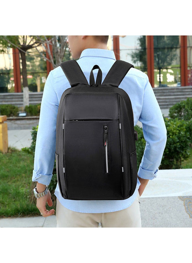 Generic - Laptop Backpack Women Men Shoulders Bag for College Travel Trip Business Fits Up to 15.6 inches Black - Image 1