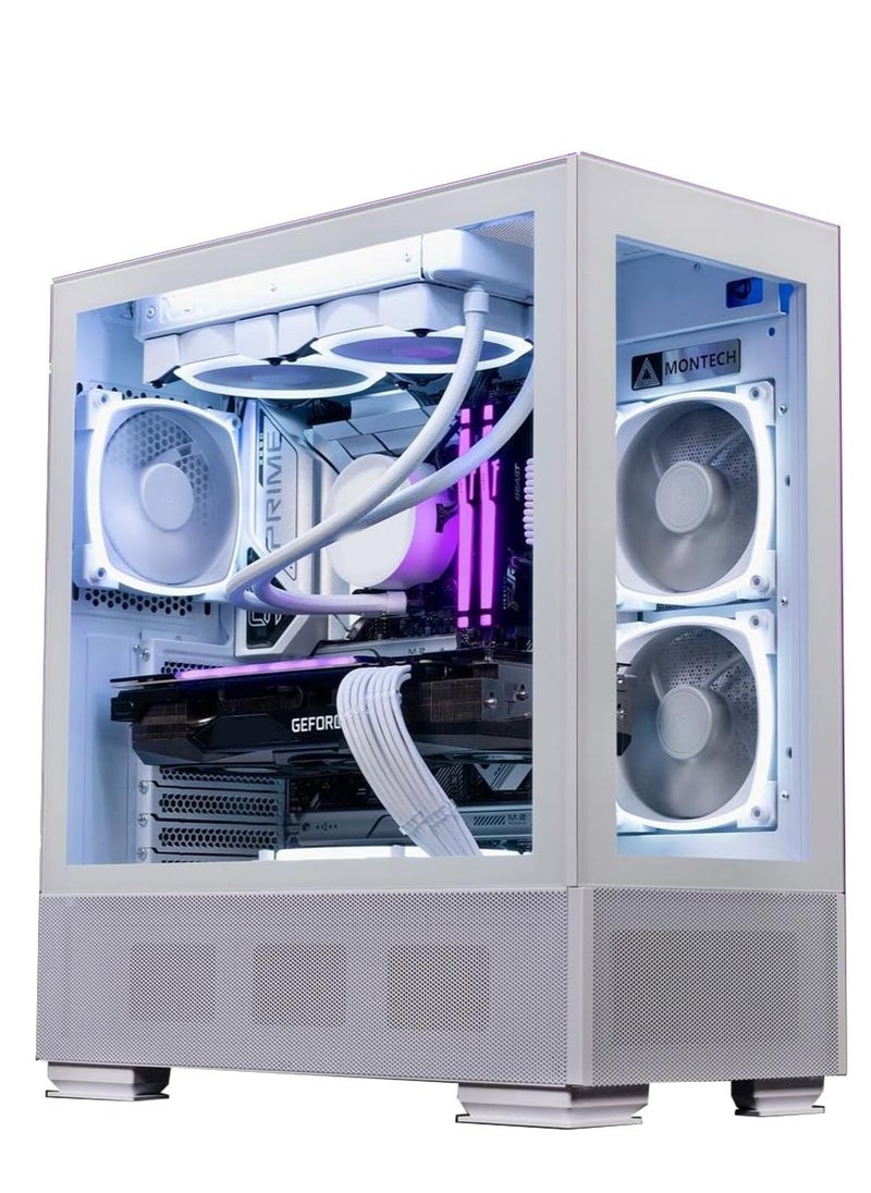 NANOTECH - Arctic Storm Gaming PC, AMD Ryzen 5 7600X 4.7 GHz AM5 105W Desktop Processors, 6 Cores & 12 Threads, DDR5 32GB (2*16) 6000MHz Ram, AMD Radeon RX 7600 XT 16GB AMD RDNA 3 Architecture GPU, 2TB NVMe M.2 SSD, 2 Fan AIO Liquid Cooler, 750W 80 Plus Standard Power Supply, Windows 11 Pro | Wi-Fi - Image 1