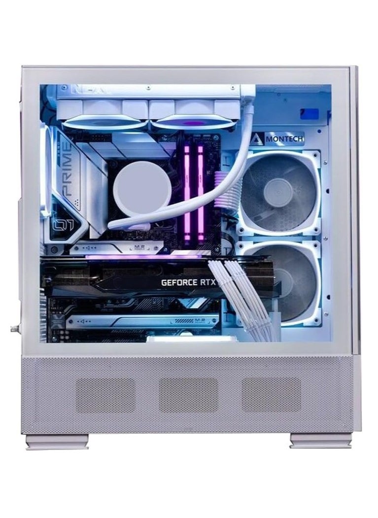 NANOTECH - Arctic Storm Gaming PC, AMD Ryzen 5 7600X 4.7 GHz AM5 105W Desktop Processors, 6 Cores & 12 Threads, DDR5 32GB (2*16) 6000MHz Ram, AMD Radeon RX 7600 XT 16GB AMD RDNA 3 Architecture GPU, 2TB NVMe M.2 SSD, 2 Fan AIO Liquid Cooler, 750W 80 Plus Standard Power Supply, Windows 11 Pro | Wi-Fi - Image 1