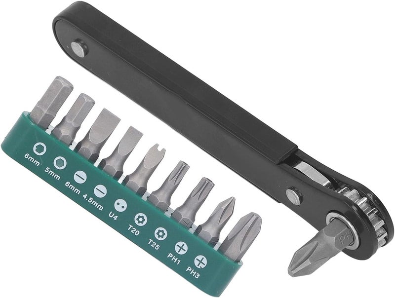 klarako ' Mini Screwdriver Set 11Pcs Ratchet Maximum 90 Degree Flexibility Tool Belt Compact 4In Screwdrivers Set - Image 2