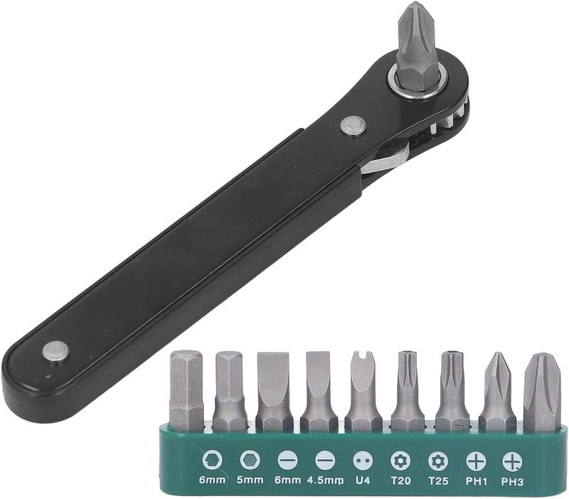 klarako ' Mini Screwdriver Set 11Pcs Ratchet Maximum 90 Degree Flexibility Tool Belt Compact 4In Screwdrivers Set - Image 1