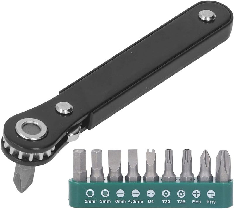 klarako ' Mini Screwdriver Set 11Pcs Ratchet Maximum 90 Degree Flexibility Tool Belt Compact 4In Screwdrivers Set - Image 3