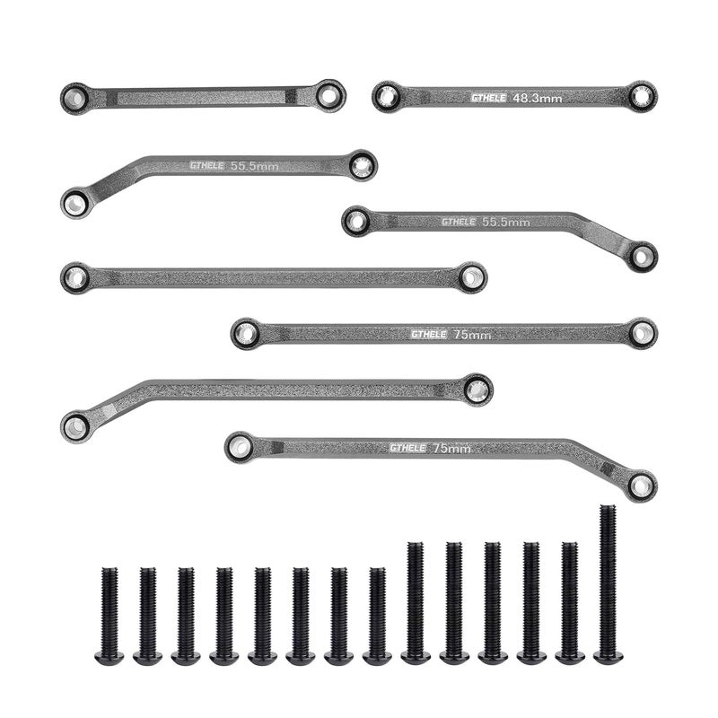 GTHELE High Clearance 4 Links Set Aluminum Linkage for Traxxas 118 TRX4M K10 F150 Upgrade Parts RC Crawler Car Titanium - Image 3
