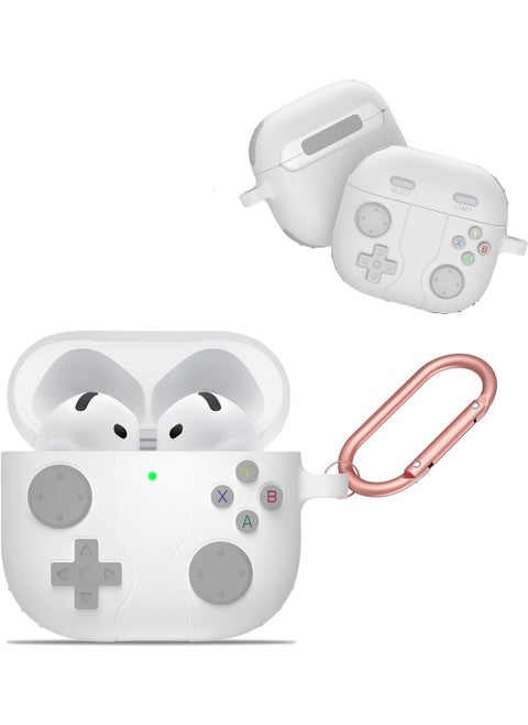 Cute Case Compatible with AirPods 4 with Active Noise Cancellation with Keychain, Cartoon Anime Game Console Funny Soft Silicone Shockproof Wireless Charging Case