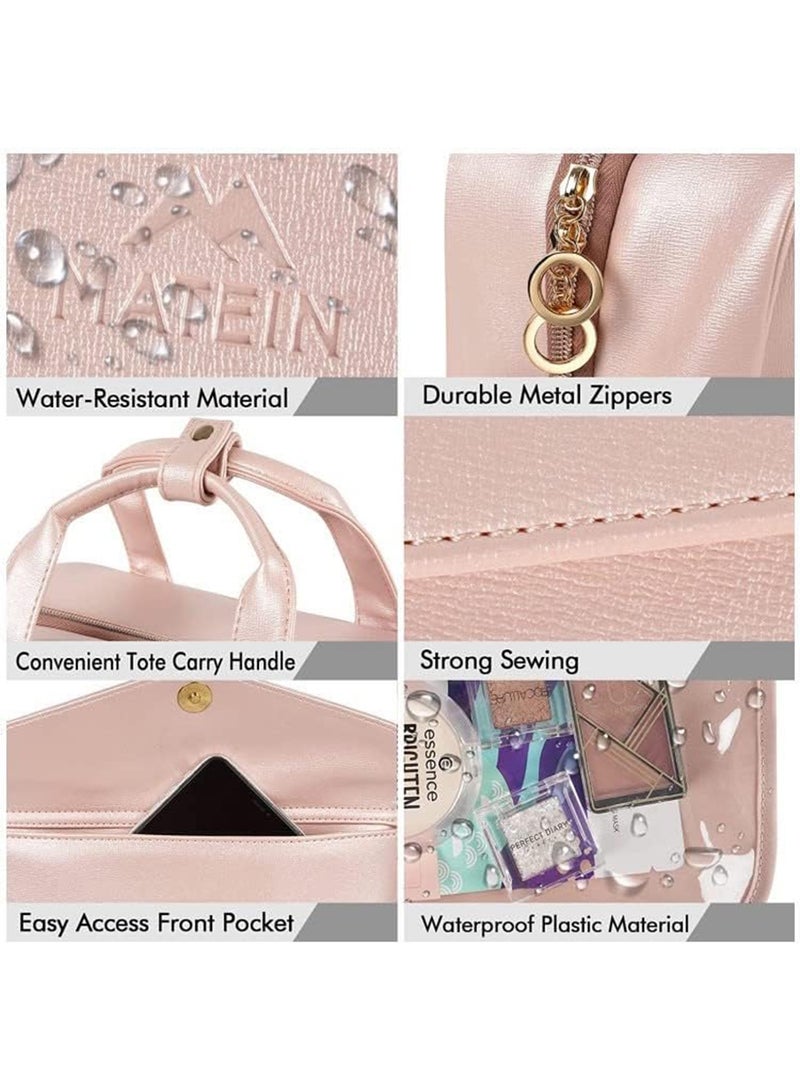 LIMOS Toiletry Cosmetic Bag for Women Waterproof Large HangingTravel Makeup Organizer with Hook & Transparent Compartments - Image 3