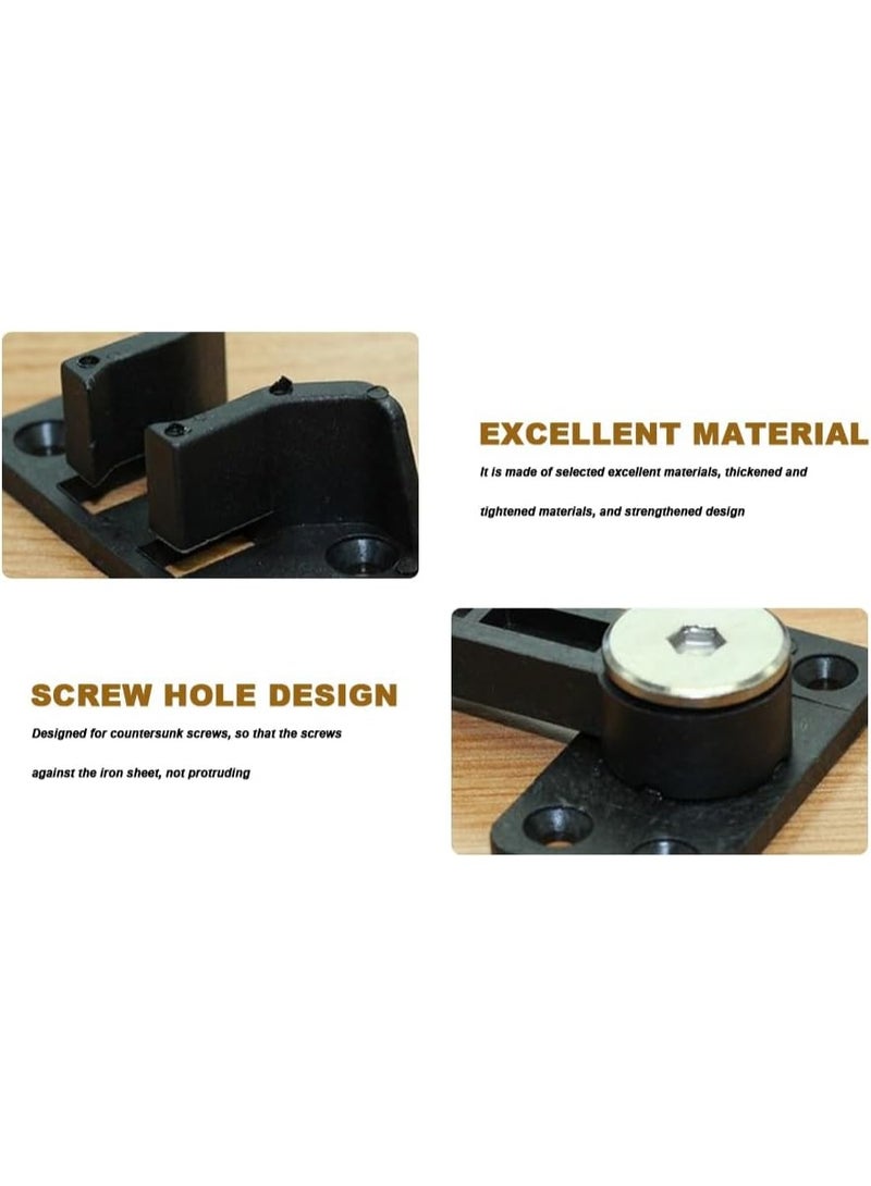 14x6cm Plastic Sectional Sofa Invisible Interlocking Sofa Connector Bracket with Hardware Rotate 360 Degree Pack of 6 - Image 2