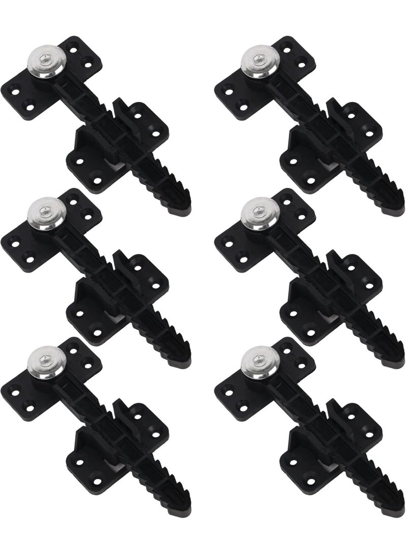 14x6cm Plastic Sectional Sofa Invisible Interlocking Sofa Connector Bracket with Hardware Rotate 360 Degree Pack of 6 - Image 1