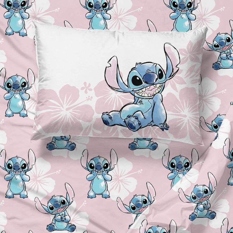 Jay Franco Disney Lilo & Stitch Full Comforter Set - 7 Piece Bedding Includes Sheet Set & Pillow Covers - Super Soft Kids Floral Bedding - Image 5