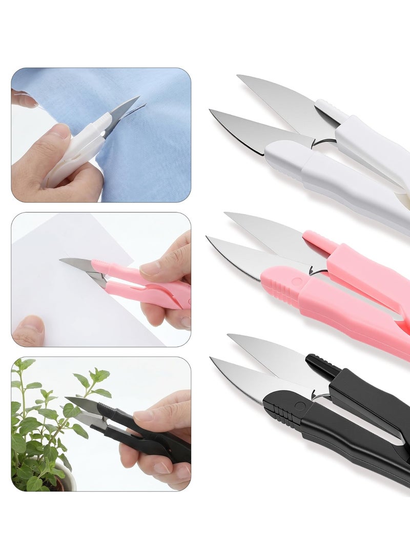 6Pcs Thread Scissors, Portable Stainless Steel Yarn Scissors, Mini Embroidery Sewing Craft Thread Cutter for Knitting Cross Stitch DIY Projects - Image 3