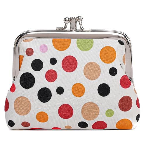 Sanxiner Cute Buckle Coin Purses Vintage Pouch Kiss-lock Change Purse Wallets - Image 1