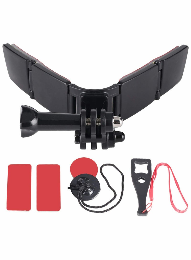 SYOSI Motorcycle Helmet Chin Mount Kit for GoPro Hero 10, 9, 8, 7, 6, 5, 4, Session, 3+, 3, 2, 1, Hero (2018), DJI Osmo Action, AKASO, SJCAM, Xiaomi Yi Action Cameras - Image 1