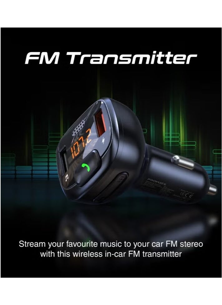 PROMATE FM Transmitter Kit with Handsfree & Quick Charge 3.0  - Image 3