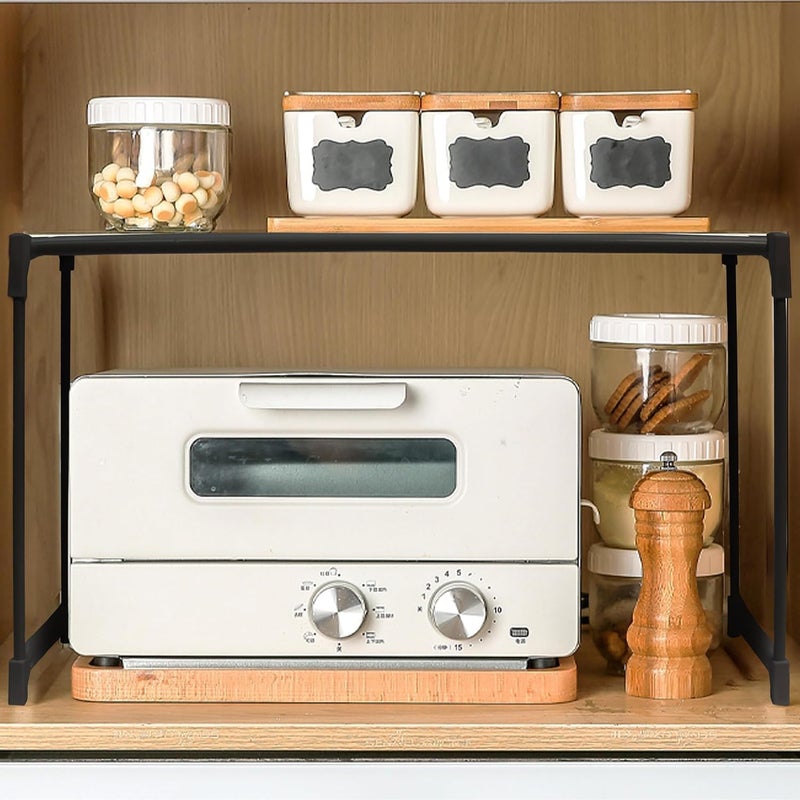 Multi-Purpose Kitchen Storage Rack – 2-Tier Microwave Stand – Heavy-Duty Metal Organizer for Cookware, Utensils & Spices - Image 2