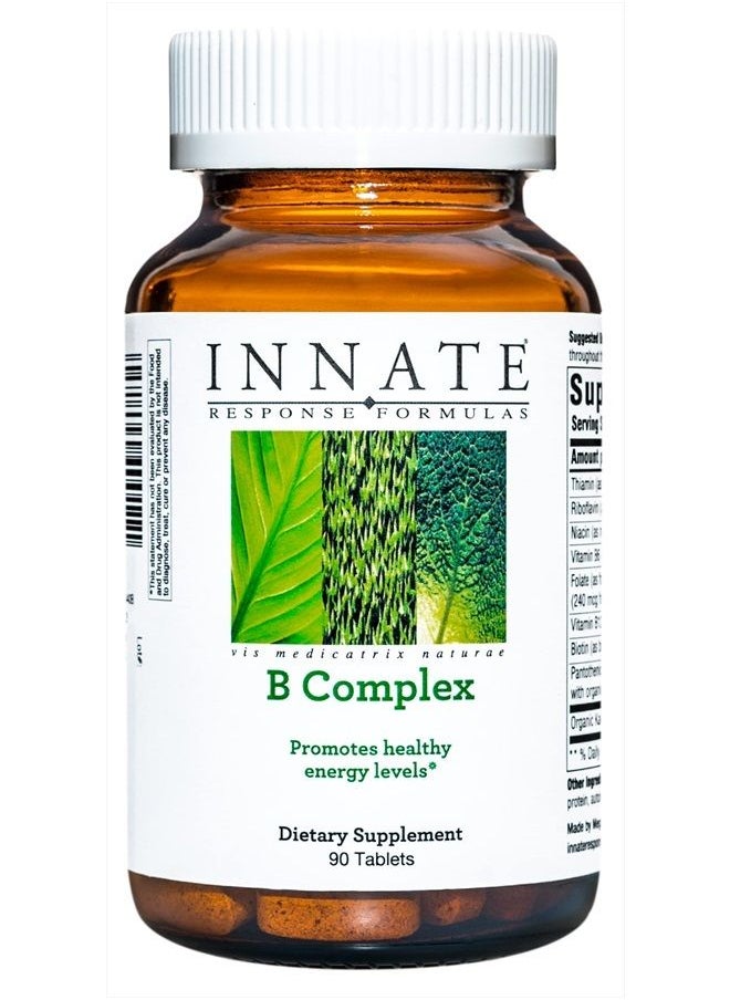 Innate Response Formulas , B Complex, B Vitamin Supplement, Non-GMO Project Verified, Vegan, 90 Tablets  - Image 1