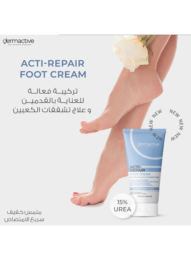 Dermactive Acti-Repair Foot Cream – 60ml | Intense Hydration, Heals Cracked Heels, Softens & Smooths Rough Feet - Image 3
