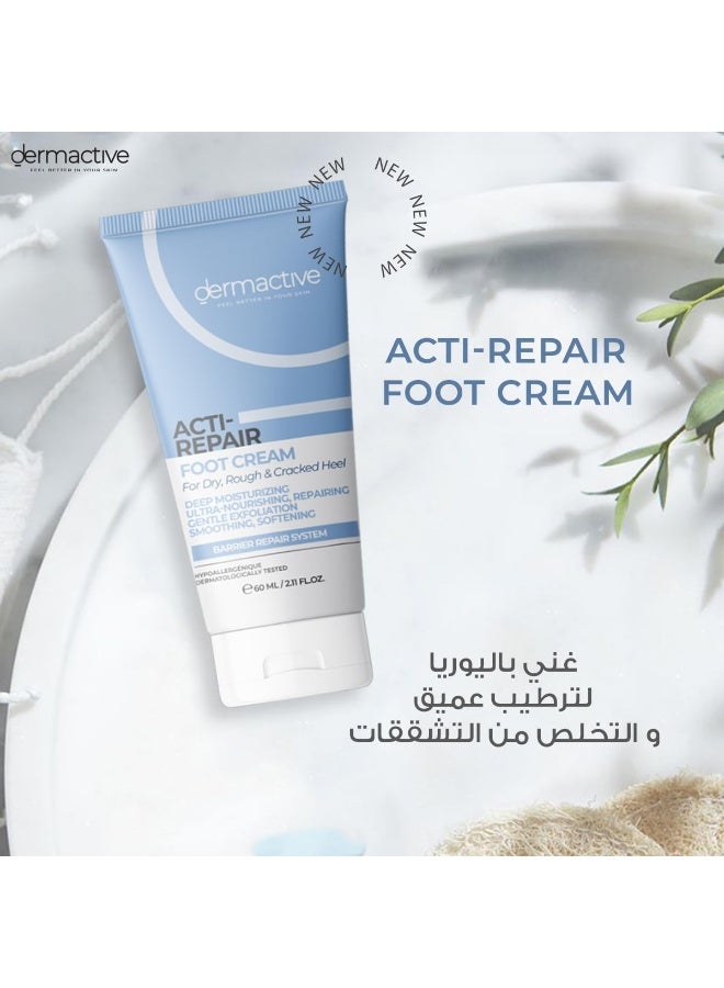 Dermactive Acti-Repair Foot Cream – 60ml | Intense Hydration, Heals Cracked Heels, Softens & Smooths Rough Feet - Image 1