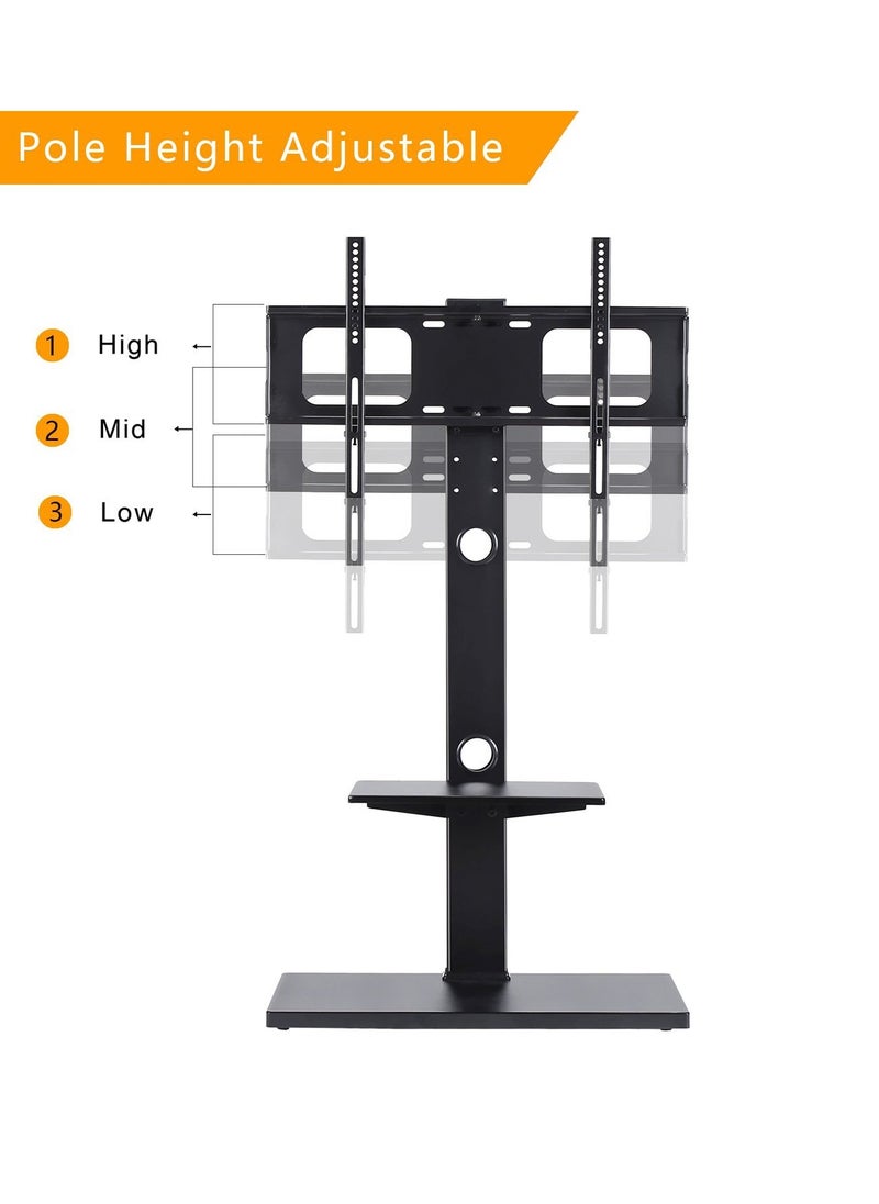 FlashHawk Floor TV Stand with MDF Shelf for 32-60 inch LCD TV,Height Adjustable TV Stand with Cable Management for Liveing Room  - Image 5