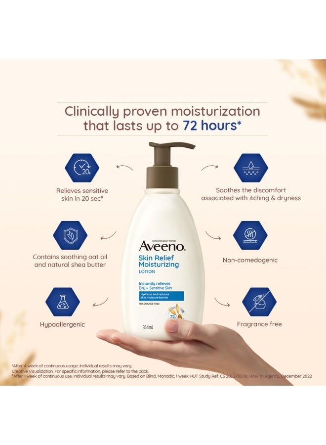 Aveeno Skin Relief Moisturizing Lotion, 354 ml (Bottle might vary) - Image 3