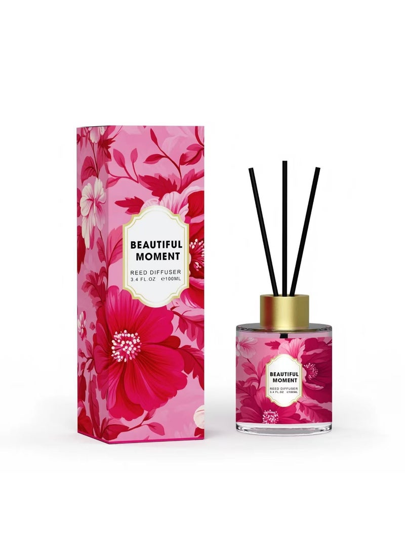 Fragrance Reed Diffuser 120ml - Long-lasting Room Fragrance - Includes 3 Reeds