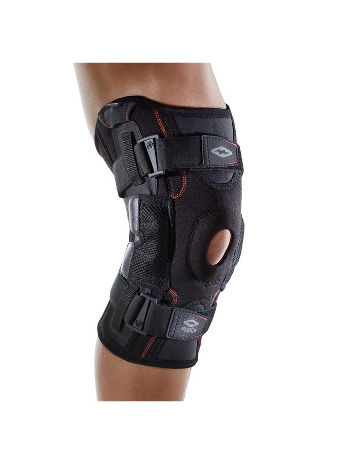 Shock Doctor Shock Doctor Knee Brace, Compression Knee Brace for Men & Women, Hinged Knee Brace with Side Stabilizers, Maximum Support, Adjustable Dual Hinges, Knee Braces and Knee Support  - Image 4