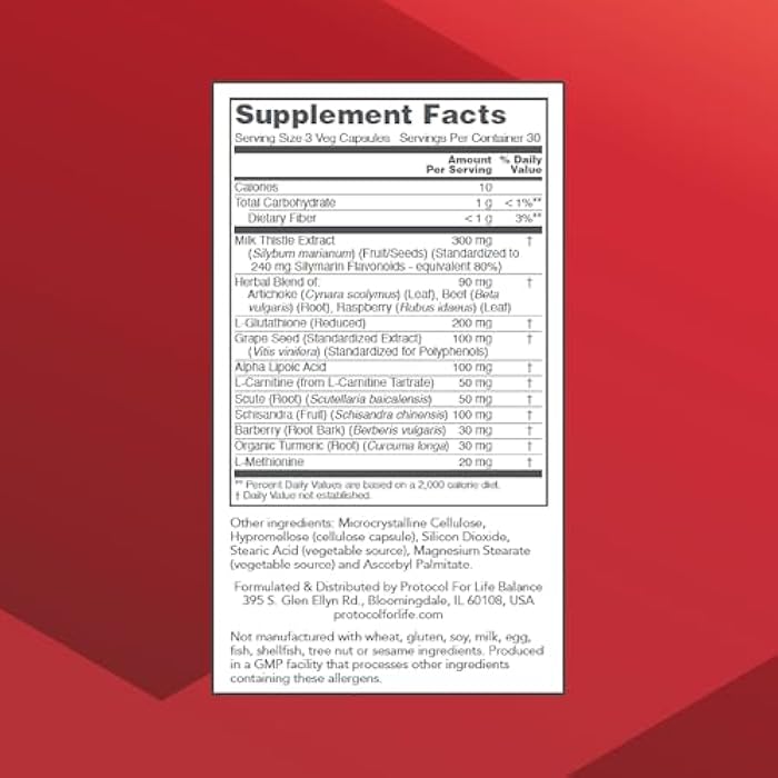 Protocol For Life Balance Protocol Liver Detox Support* - Liver Cleanse Detox* - Glutathione Supplement - Milk Thistle & Methionine - Dairy Free & Vegan - 90 Veg Capsules - Image 2