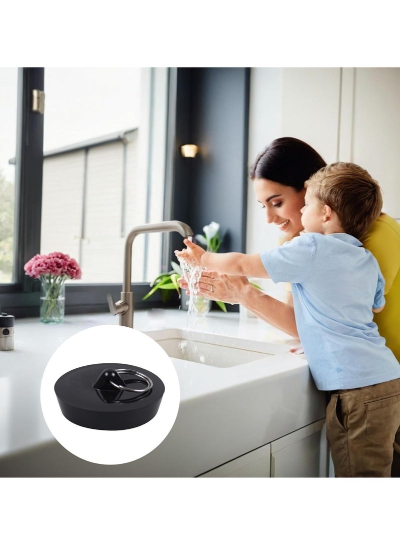 2 Pack Bathtub & Kitchen Sink Plug Set - Universal Drain Stopper Kit for Wash Basins - Fits Sizes 42mm to 45mm - Prevents Water Leakage and Keeps Sinks Clean - Image 3