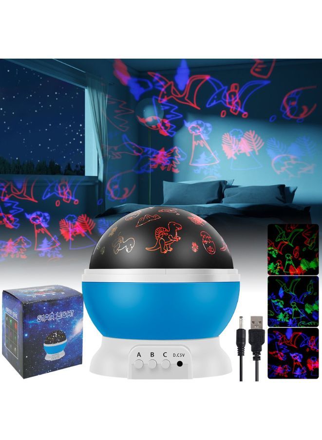 Night Light for Kids, Dinosaur Projector - 360 Degree Rotation, Night Lighting for Baby Kids Women, Party Bedroom Decoration, Blue  - Image 2