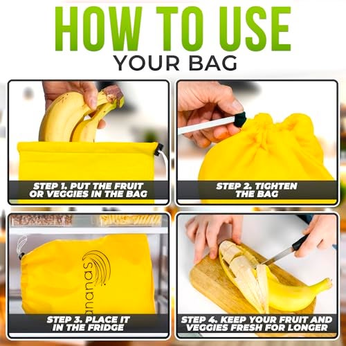 VIKROM Banana Bag To Keep Bananas Fresh - Banana Bags Storage Banana Keeper For Freshness Banana Saver - Banana Bags To Prevent Ripening Banana Storage Bag - Image 5