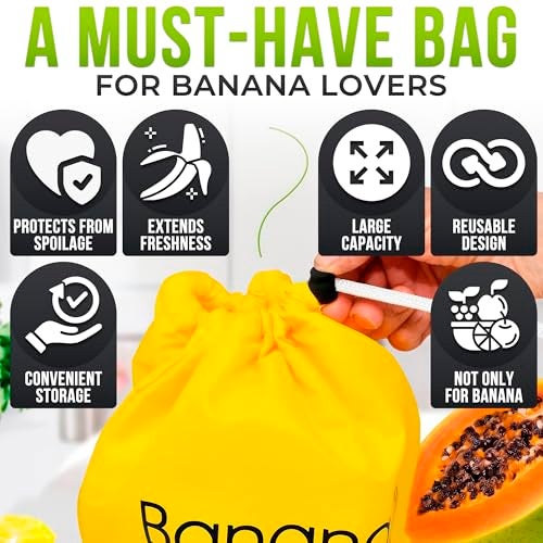 VIKROM Banana Bag To Keep Bananas Fresh - Banana Bags Storage Banana Keeper For Freshness Banana Saver - Banana Bags To Prevent Ripening Banana Storage Bag - Image 4